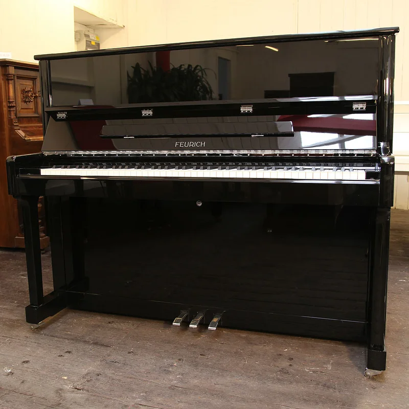 FEURICH 122 Universal (Black Polished - Chrome) - Elite Piano