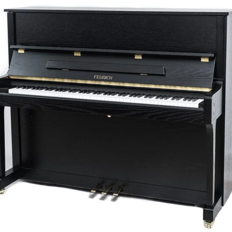 FEURICH 122 Universal (Black Polished - Chrome) - Elite Piano
