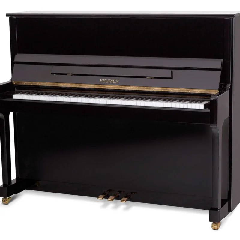 FEURICH 122 Universal (Black Polished - Chrome) - Elite Piano