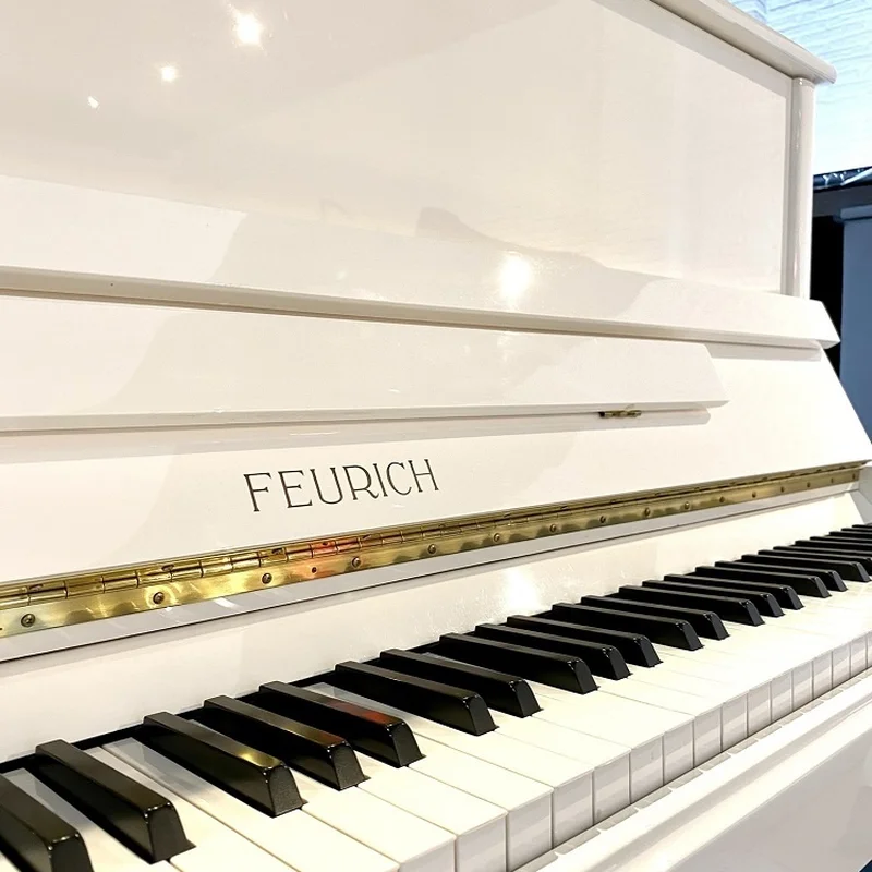 FEURICH 122 Universal (White Polished - Brass) - Elite Piano