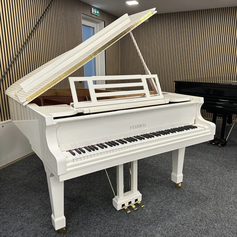 FEURICH 179 - "DYNAMIC II" (White Polish & Brass) - Elite Piano