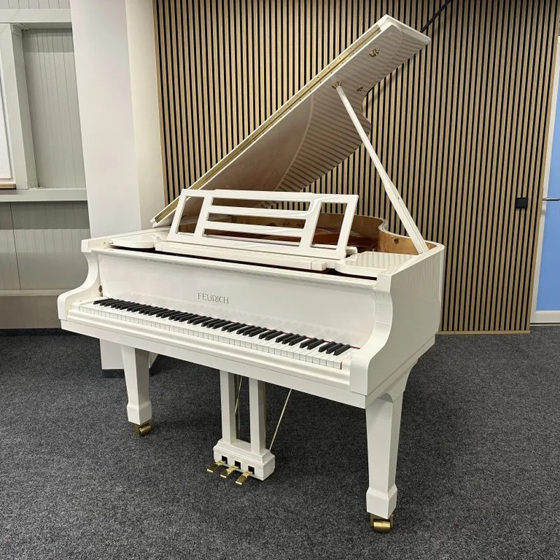 FEURICH 179 - "DYNAMIC II" (White Polish & Brass) - Elite Piano