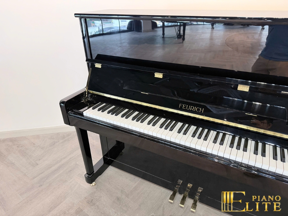 FEURICH 122 Universal (Black Polished - Brass) - Elite Piano