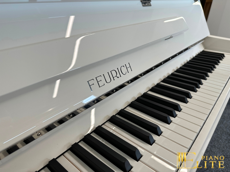 FEURICH 122 Universal (White Polished - Chrome) - Elite Piano