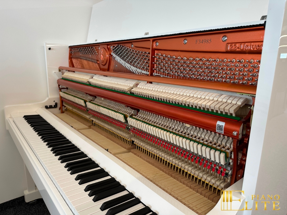 FEURICH 122 Universal (White Polished - Chrome) - Elite Piano