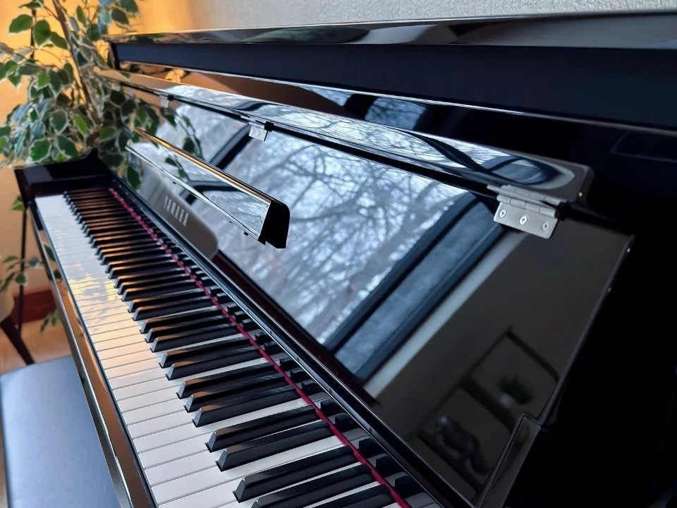 YAMAHA NU1XA PE – Mặt sau và hệ thống dây đàn Yamaha